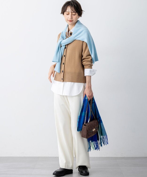 23区 スエード キルティング ショルダーバッグ ブラウン系