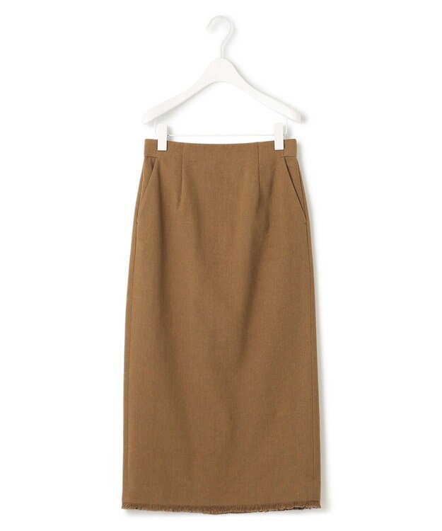 ICB コットンリネンキャンバス スカート キャメル系