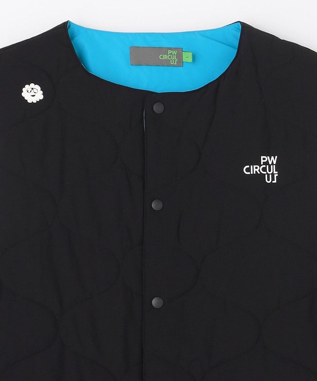 PW CIRCULUS 【撥水加工 / ストレッチ】【MEN】キルティング中綿インナーベスト ゴルフ ブラック系