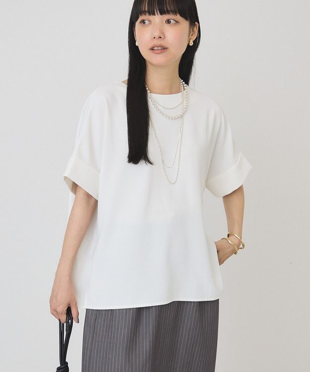 AMERICAN HOLIC 【予約】【WEB限定】イージーケア+接触冷感バックタック半袖プルオーバー Off White