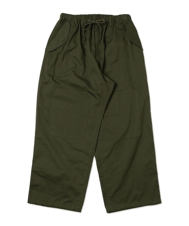 WEGO 【ウエストゴム/ユニセックス着用ITEM】サイドスリットコンバットパンツ オリーブ