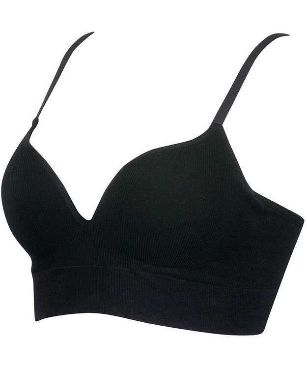 WACOAL ノンワイヤーブラ 【GOCOCi ゴコチ】 ぴったりフィット アンダー部分のズレを軽減 洗濯機洗い可能(ネット使用) ブラトップ レディース ハーフトップ CGG255 /ワコール ブラック