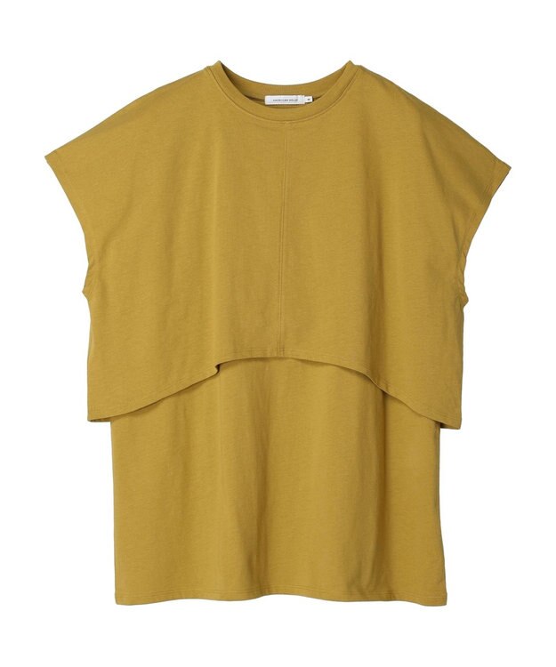 AMERICAN HOLIC レイヤードフレンチスリーブカットチュニック Mustard