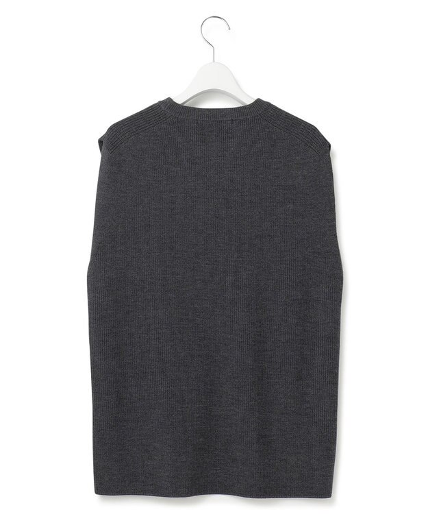 23区 【洗える】ベーシックカタアゼ ニットベスト グレー系