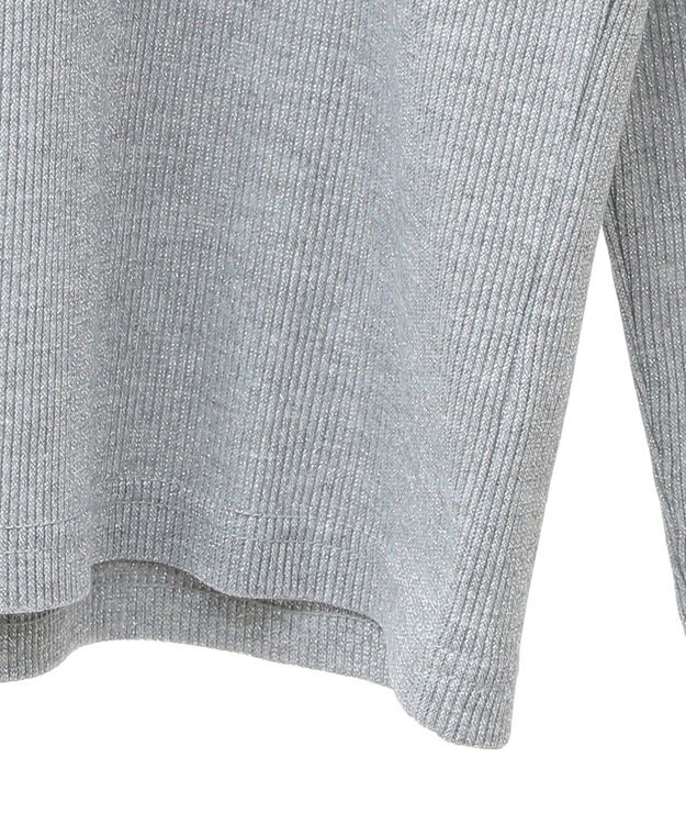 Green Parks ラメリブタートルプルオーバー Gray