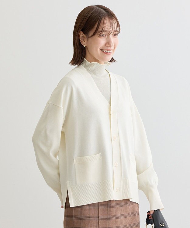 Green Parks ラメリブタートルプルオーバー Light Beige