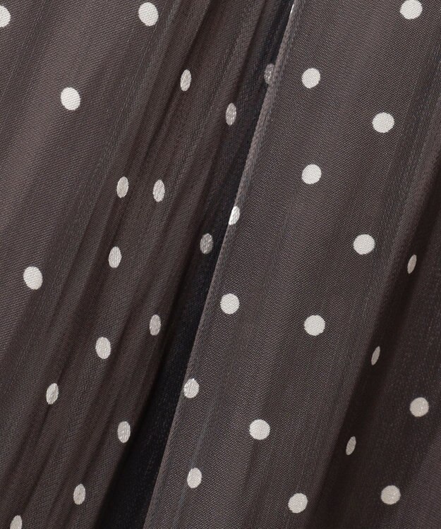 ANY SIS 【洗える】シャイニードットギャザー スカート スレート系