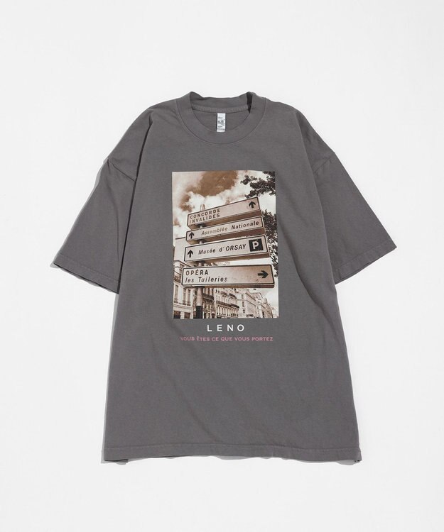 LENO PHOTO T-SHIRT 【UNISEX】/ フォトTシャツ GRAY