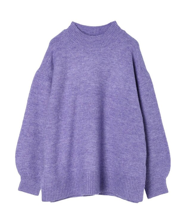 earth music&ecology ＦＬＵＦＦＹハイネックチュニック Purple