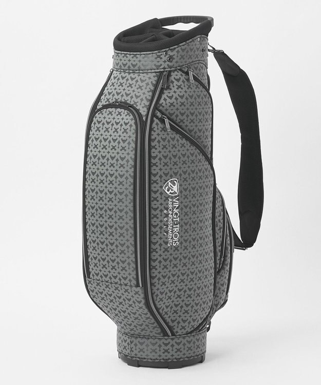 23区GOLF 【UNISEX】モノグラムライトキャディバッグ　ベテランゴルファーにもおすすめなモダンデザイン ブラック系5