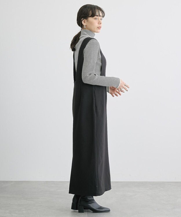 AMERICAN HOLIC イージーケアＶネックワンピース Black