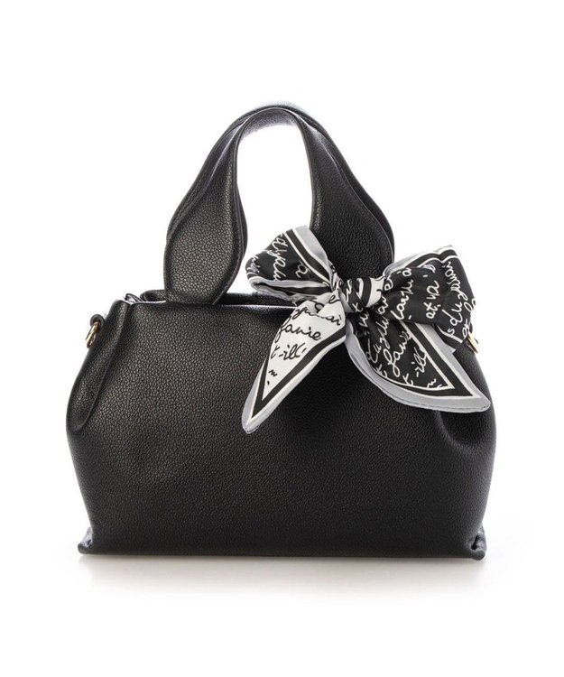 UNBILLION カシュカシュ cachecache / スカーフ付きラウンドミニショルダー ブラック