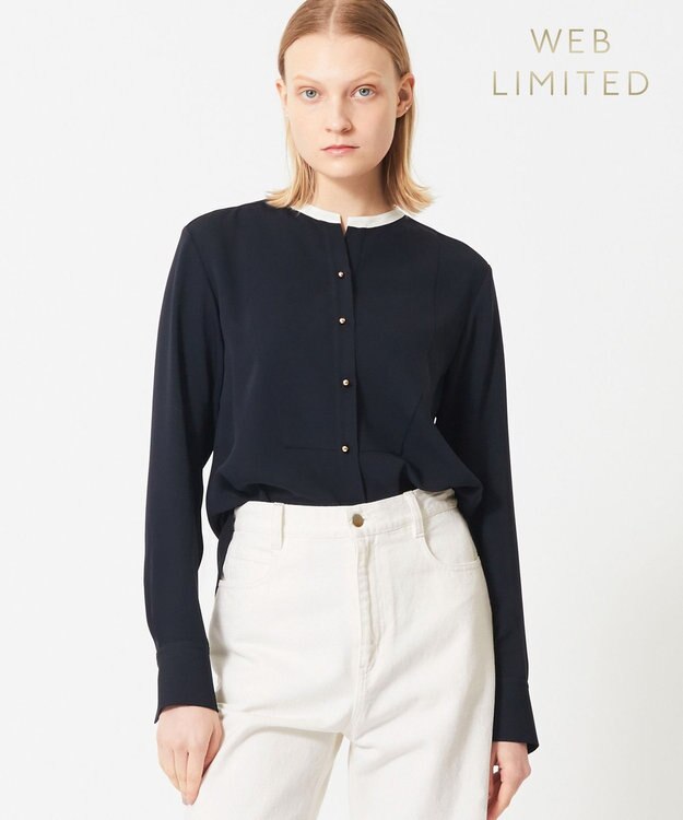 BEIGE， 【WEB＆一部店舗限定】ZEKOLVA / ブラウス Navy