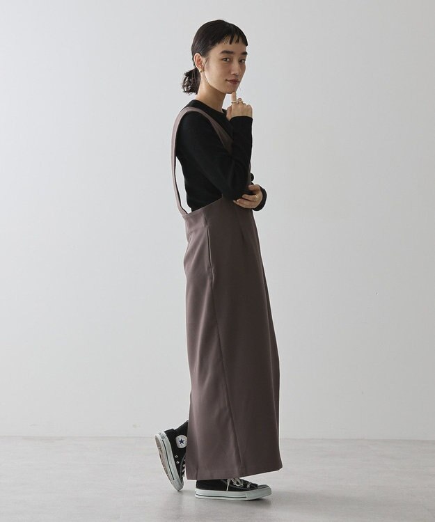 AMERICAN HOLIC イージーケアＶネックワンピース Mocha