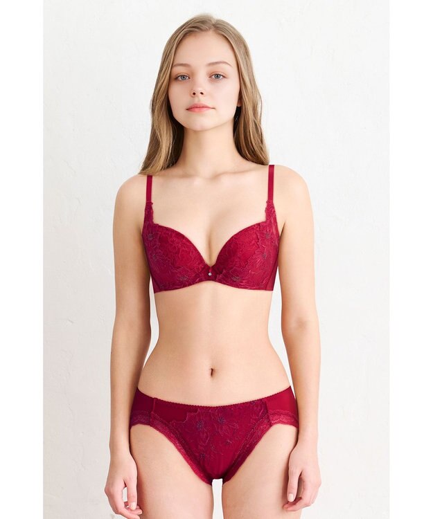 WACOAL ショーツ 【ハグするブラ】 BXB478とペア はきこみ丈あさめ やわらかく伸びる(バック) レディース PXB178 /ワコール レッド