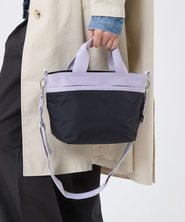 LeSportsac SMALL BUCKET TOTE/ディープシー/ソフトラベンダー ディープシー/ソフトラベンダー
