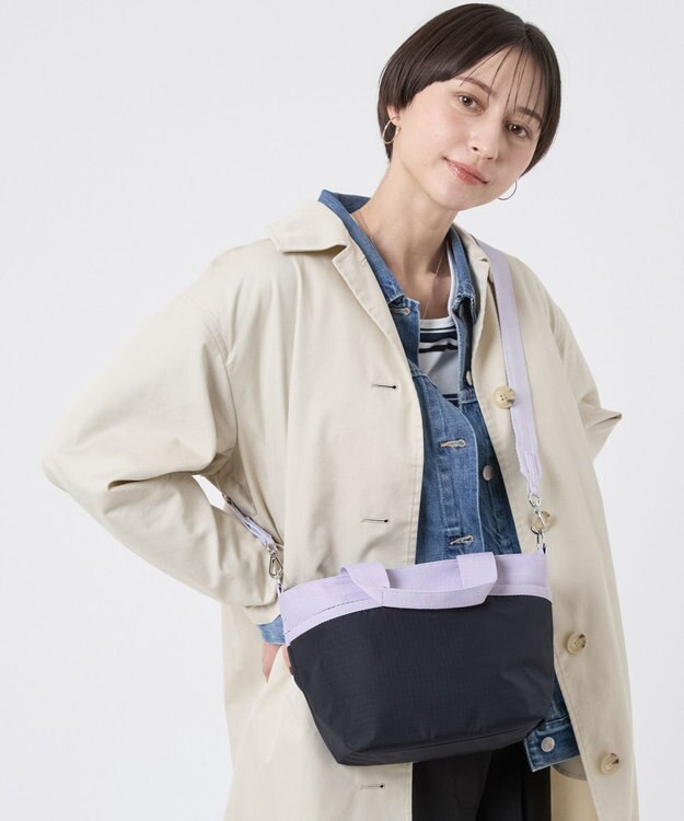 LeSportsac SMALL BUCKET TOTE/ディープシー/ソフトラベンダー ディープシー/ソフトラベンダー