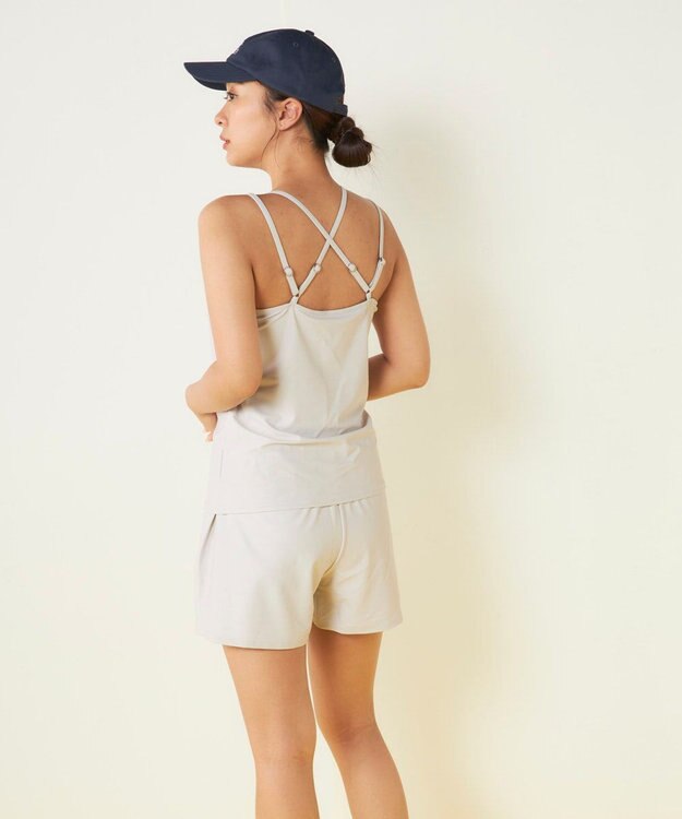 OP／FILA 【Ocean Pacific】シアートップス付き4点セット水着 ベージュ