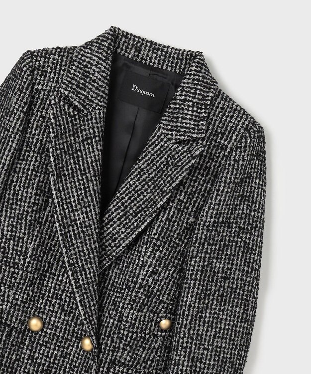 GRACE CONTINENTAL ラメループツイードジャケット ブラック