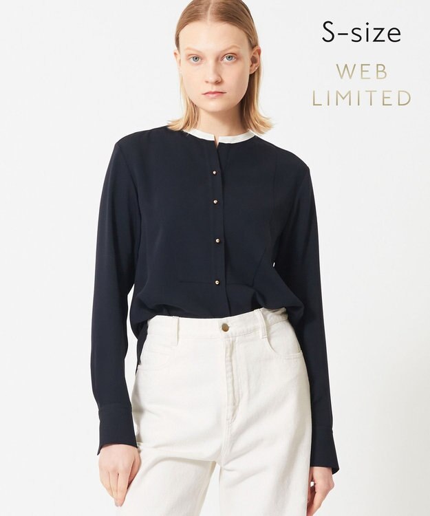 BEIGE， 【WEB限定・S-size】ZEKOLVA / ブラウス Navy