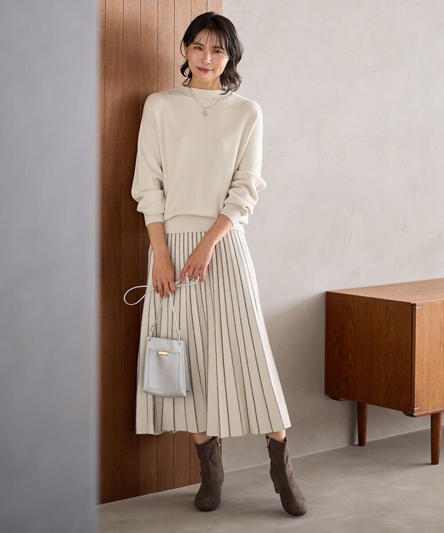 ANY 【洗濯機可/ウエストゴム】ニットセットアップⅡ エクリュ