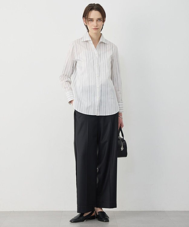 ICB L 【30th ANNIVERSARY】 MILANOシャツ オフホワイト×ブラック