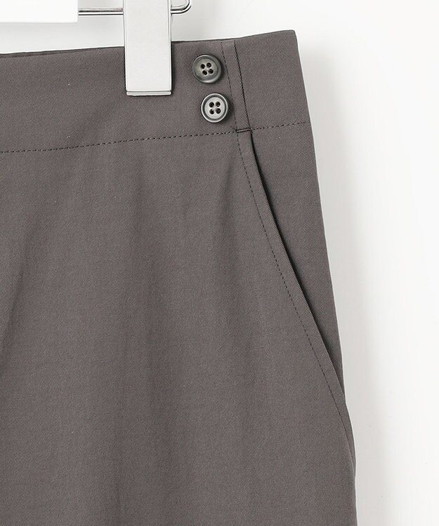 J.PRESS LADIES 【洗える・吸水速乾】麻シェルドライ セミワイド パンツ スレート系