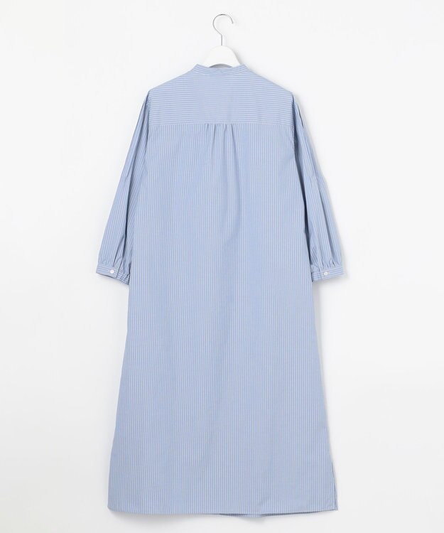 J.PRESS LADIES L 【WEB限定カラーあり・洗える・接触冷感・UVカット・イージーケア】 エステネージュストライプ ワンピース サックスブルー系1