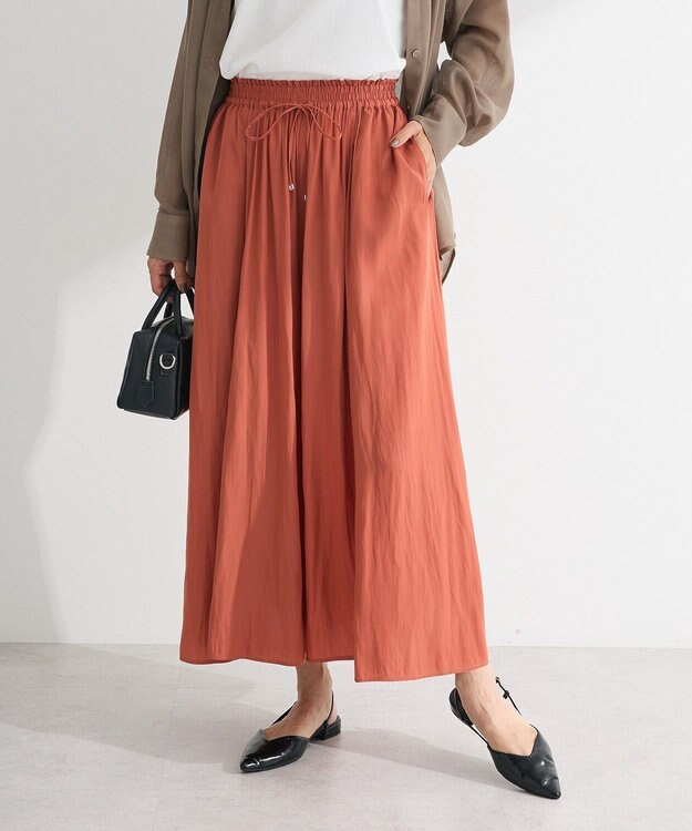 Green Parks サラフレワイドパンツ（無地） Orange
