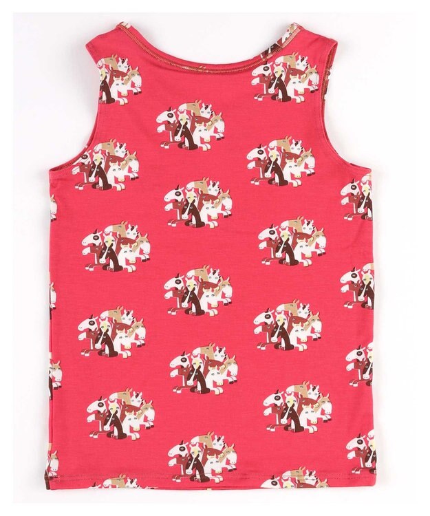 une nana cool 2026年お年賀「まるっとうまくいく」 キッズ男女児兼用トップ(ノースリーブ) レッド