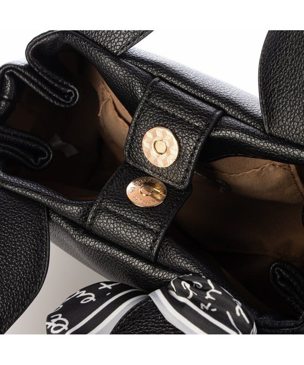 UNBILLION カシュカシュ cachecache / スカーフ付きラウンドミニショルダー ブラック