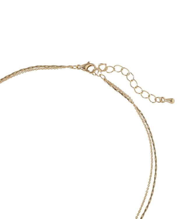 earth music&ecology レター２連ネックレス Gold