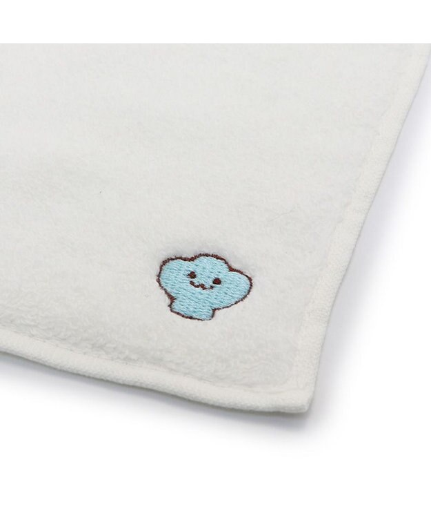 Mother garden しろたん 無撚糸 ミニタオル 刺繍 ワンポイント入り 《単品》 しぇる