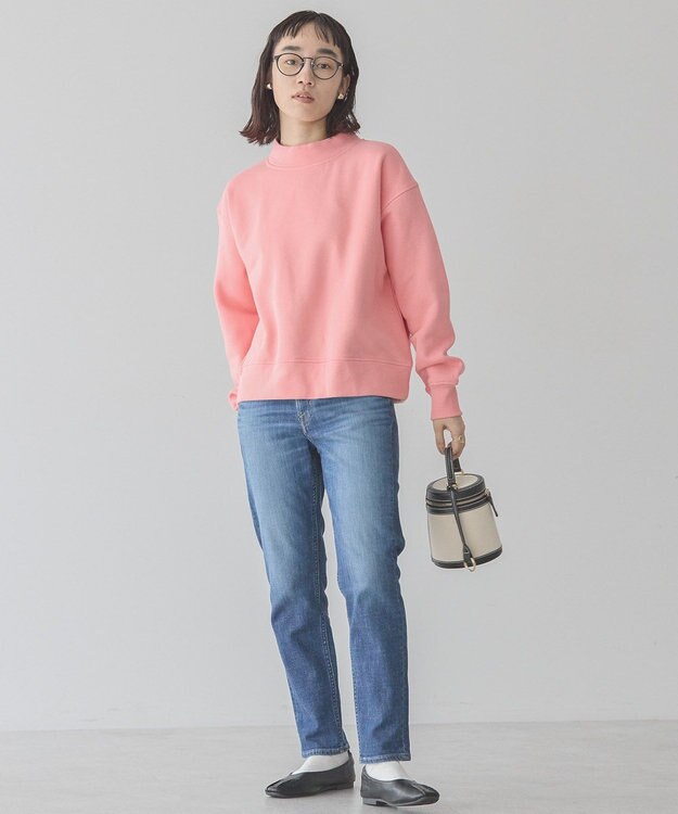 AMERICAN HOLIC モックネック裏起毛プルオーバー Pink