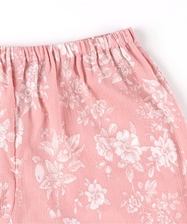 Wing パジャマ 5分袖 半袖 長ズボン 綿100%(本体) 楊柳素材 3Lまで対応 大きいサイズ 夏 レディース EP8076 ウイング／ワコール レッド