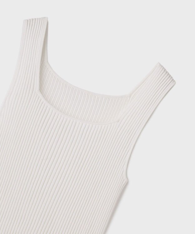 GRACE CONTINENTAL シアーフリルニットトップ ホワイト