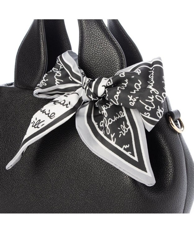 UNBILLION カシュカシュ cachecache / スカーフ付きラウンドミニショルダー ブラック