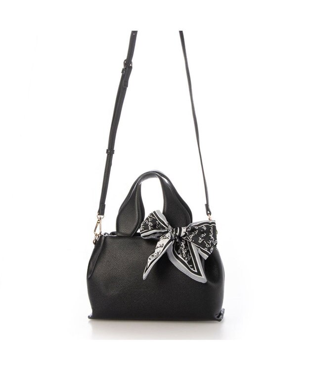 UNBILLION カシュカシュ cachecache / スカーフ付きラウンドミニショルダー ブラック