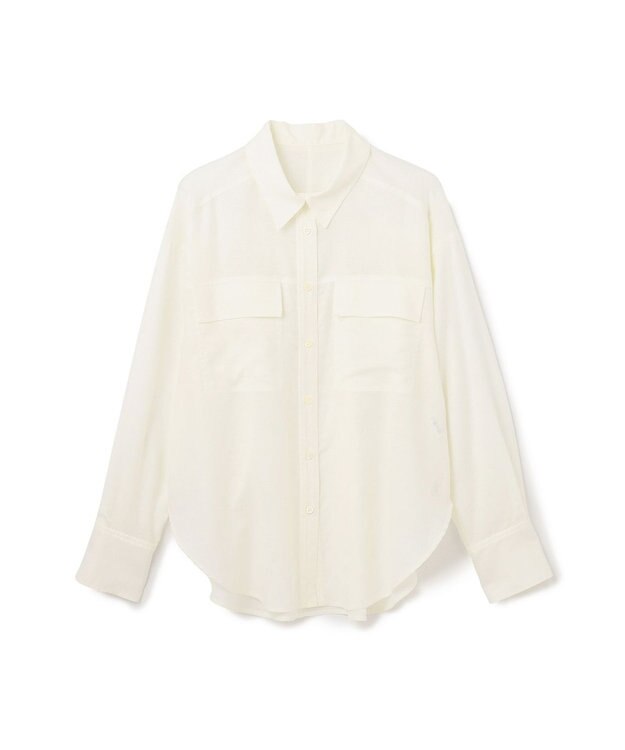 GRACE CONTINENTAL トリアセリネンオーバーシャツ ホワイト