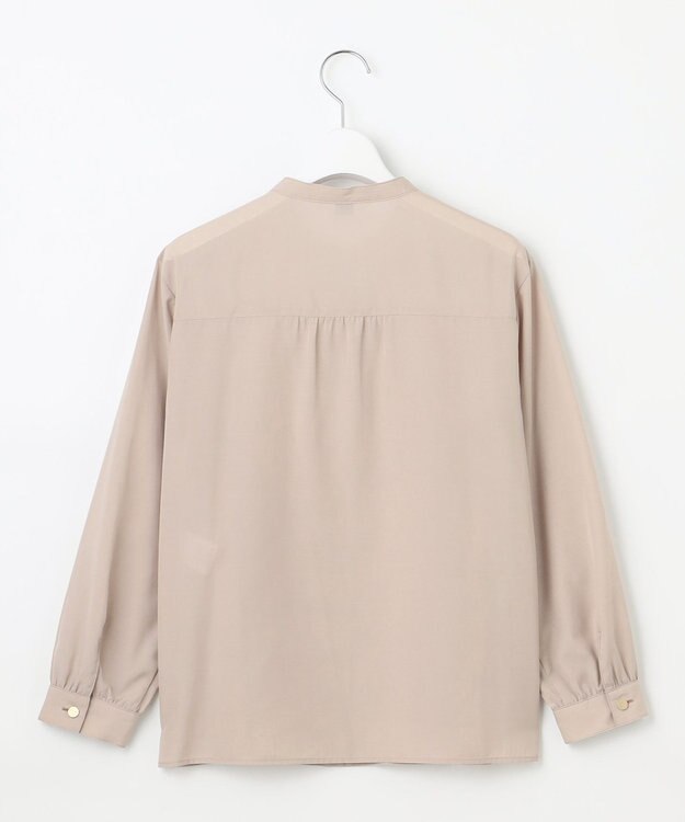 J.PRESS LADIES L 【洗える】テトロンレーヨンマンスローン ブラウス ベージュ系