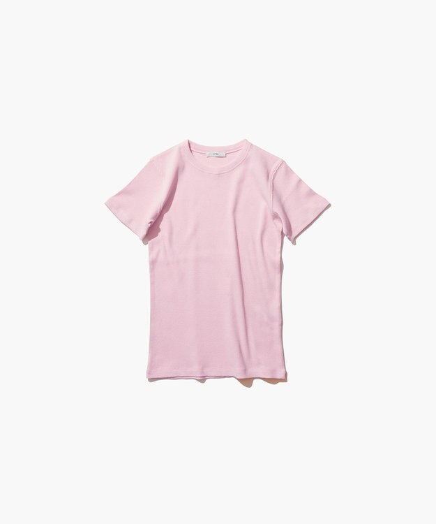 ATON RECYCLE SUVIN RIB | フィットＴシャツ PINK
