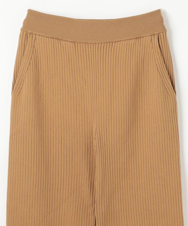 NAVE 【ReNAVE・手洗い可】スポンディッシュニットワイドリブパンツ キャメル系