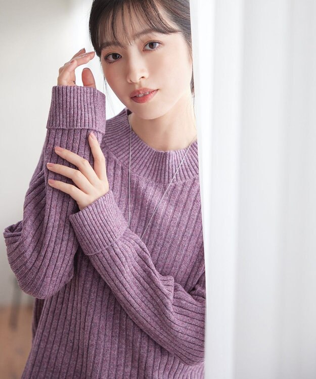 Tiaclasse メランジケーブルラグラントップス パープル