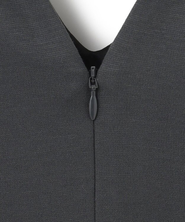 23区 【洗える】ポリバレントポンチ ジャンパースカート チャコール