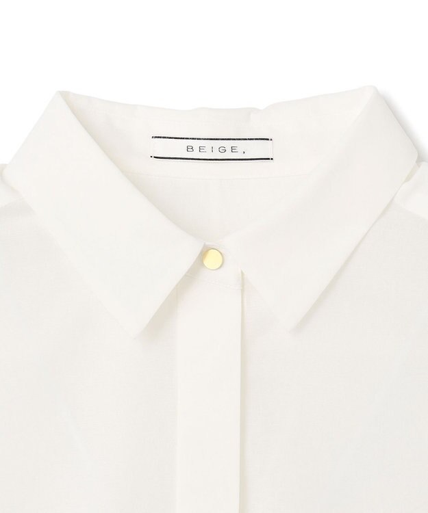 BEIGE， BAC / コットンシアー ショートレングスシャツ Off