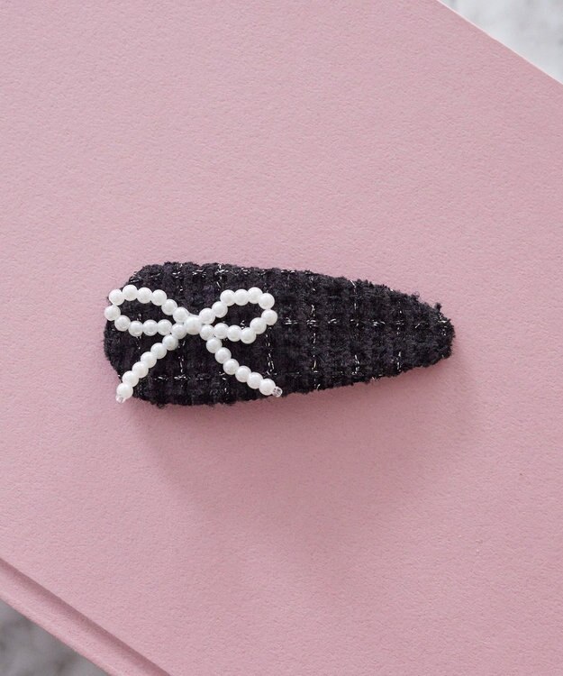 Maison de FLEUR リボンツイードスリーピン Black