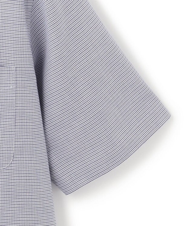J.PRESS MEN 【EXTRA COMFORT / 形態安定・ストレッチ・抗菌防臭・速乾】パナマミニチェック 半袖シャツ/B.D. ライトグレー系3