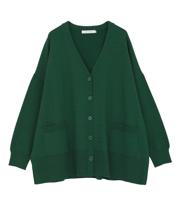 AMERICAN HOLIC バイパチVネックルーズカーディガン Green