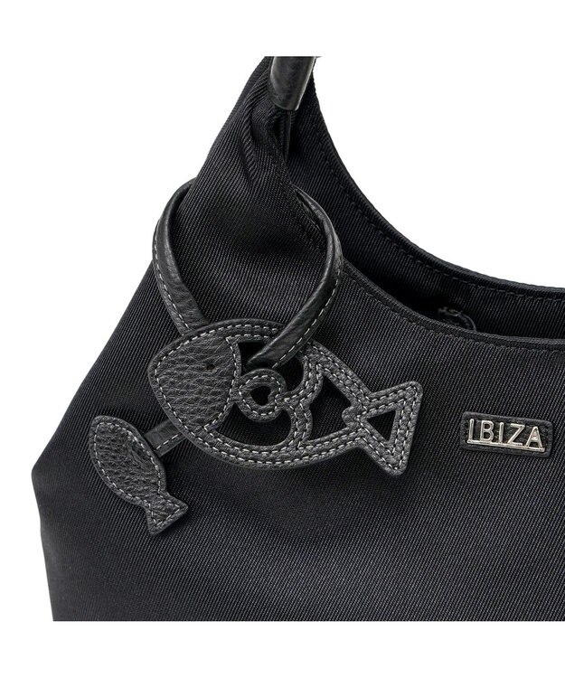 IBIZA アニマーダ　ナイロン　ハンドバッグ（ネコ） 黒