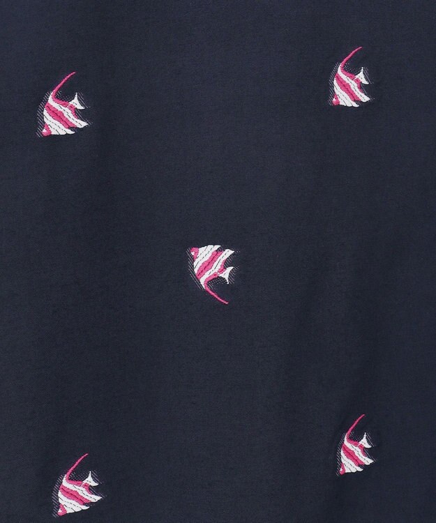 GRACE CONTINENTAL エンゼルフィッシュジャガードワンピース ネイビー